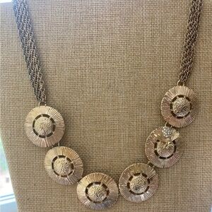 Talbots‎ BEE Gold Tone Bib Insect Necklace